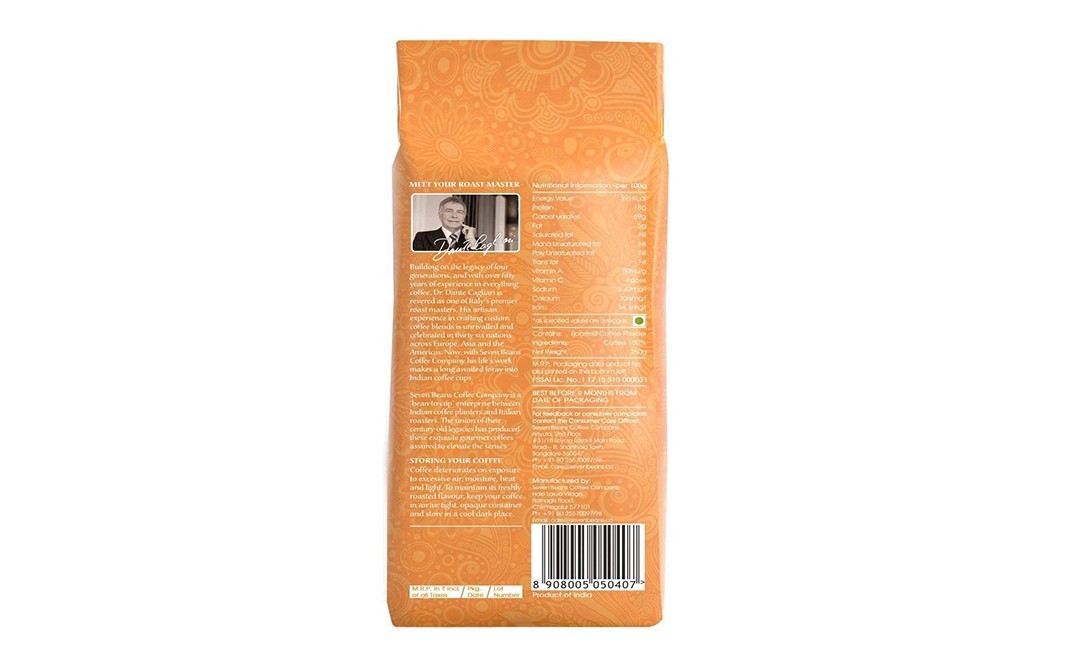 Seven Beans Mishta Ground Filter Coffee    Pack  250 grams